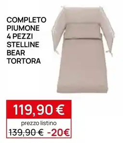 Prenatal Completo piumone stelline bear tortora offerta
