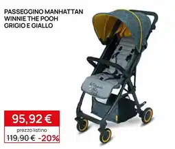 Prenatal Passeggino Manhattan Winnie the Pooh Grigio e Giallo offerta