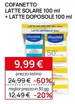 Prenatal Cofanetto latte solare mustela + latte doposole mustela offerta
