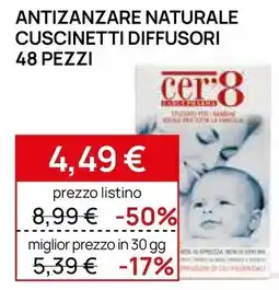 Prenatal Antizanzare naturale Cuscini diffusori cer8 offerta