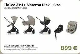 Prenatal TicToc 3in1 + Sistema Disk i-Size offerta