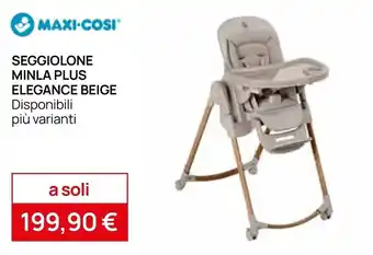 Prenatal Maxi-Cosi Seggiolone Minla Plus Elegance Beige offerta