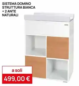 Prenatal Sistema domino struttura bianca + 2 ante naturali offerta