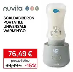 Prenatal Nuvita scaldabiberon portatile universale warm'n'go offerta