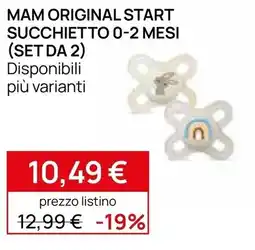 Prenatal MAM Original Start succhietto 0-2 mesi offerta