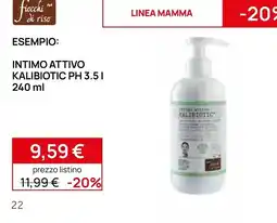 Prenatal Intimo attivo Kalibiotic pH 3.5 offerta