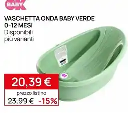 Prenatal Vaschetta onda baby verde offerta