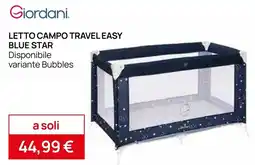 Prenatal Giordani Letto Campo Travel Easy Blue Star offerta