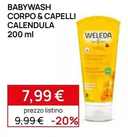Prenatal Weleda babywash corpo & capelli calendula offerta