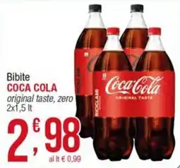 Maxi Sidis Bibite COCA COLA original taste, zero offerta