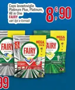 Maxi Sidis Caps lavastoviglie Platinum Plus, Platinum, All in One Fairy offerta