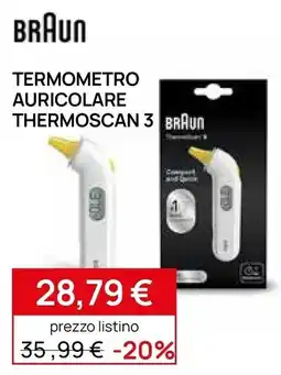 Prenatal Braun termometro auricolare thermoscan 3 offerta