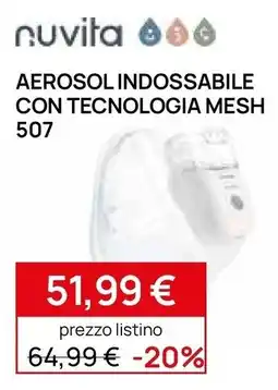 Prenatal Nuvita aerosol indossabile con tecnologia mesh 507 offerta