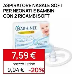 Prenatal Aspiratore nasale soft Narhinel offerta