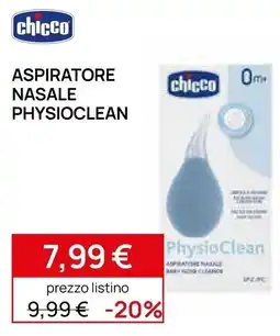 Prenatal Aspiratore nasale Physioclean chicco offerta