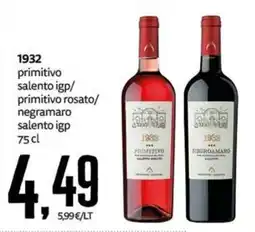 PRO7 Supermercati 1932 primitivo salento igp / primitivo rosato / negramaro salento igp offerta