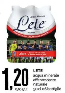 PRO7 Supermercati Lete acqua minerale effervescente naturale offerta
