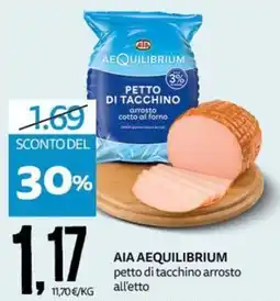 PRO7 Supermercati AIA AEQUILIBRIUM petto di tacchino arrosto offerta