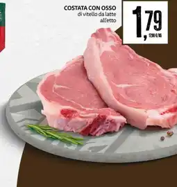 PRO7 Supermercati Costata con osso di vitello da latte offerta