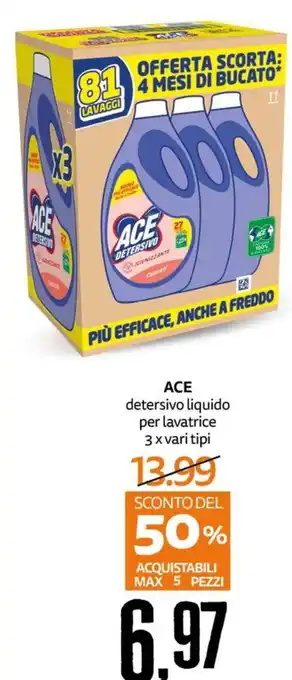 PRO7 Supermercati ACE detergente liquido per lavatrice offerta
