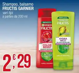Maxi Sidis Shampoo, balsamo Fructis Garnier offerta