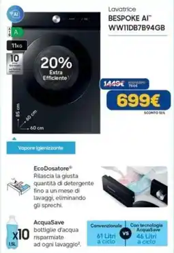 DIMOStore Lavatrice BESPOKE AI offerta