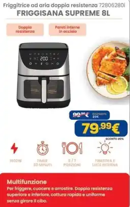DIMOStore Friggitrice ad aria doppia resistenza FRIGGISANA SUPREME 8L offerta