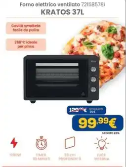 DIMOStore Forno elettrico ventilato Kratos 37L offerta