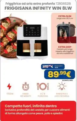 DIMOStore Friggitrice ad aria extra profonda Friggisana Infinity Win 8LW offerta