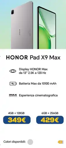 DIMOStore Honor Pad X9 Max offerta