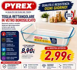 A Casa Mia Pyrex teglia rettangolare in vetro borosilicato offerta