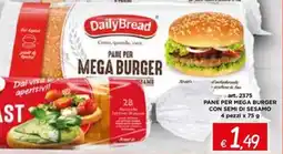 Zona Daily bread pane per mega burger con semi di sesamo offerta