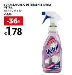 Bennet Sgrassatore o detergente spray Vetril offerta