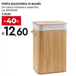 Bennet Porta biancheria in bambù offerta