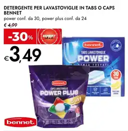 Bennet Detergente per lavastoviglie in tabs o caps Bennet offerta