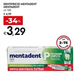 Bennet Dentifricio Mentadent offerta
