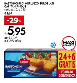 Bennet Bastoncini di merluzzo surgelati Capitan Findus offerta