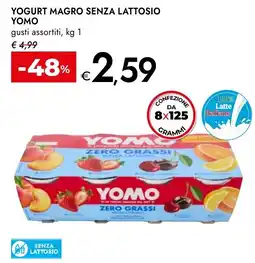 Bennet Yogurt magro senza lattosio Yomo offerta