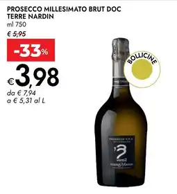 Bennet Prosecco Millesimato Brut Doc Terre Nardin offerta