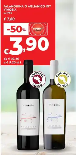 Bennet Falanghina o Aglianico IGT Vinosia offerta