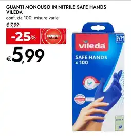 Bennet Guanti monouso in nitrile safe hands Vileda offerta