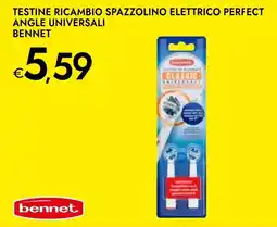 Bennet Testine ricambio spazzolino elettrico perfect angle universali bennet offerta