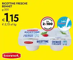 Bennet Ricottine fresche Bennet offerta