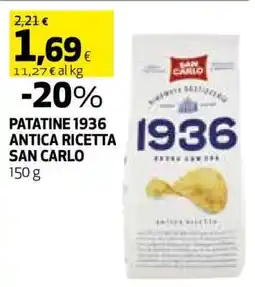 Coop Patatine 1936 Antica Ricetta San Carlo offerta
