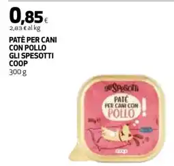 Coop PATÈ PER CANI CON POLLO GLI SPESOTTI COOP offerta