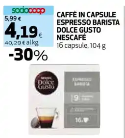 Coop Caffè in Capsule Espresso Barista Dolce Gusto Nescafé offerta