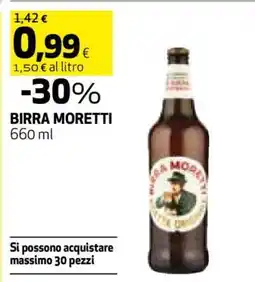 Coop BIRRA MORETTI offerta
