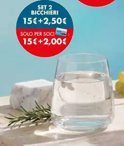 Coop SET 2 BICCHIERI offerta