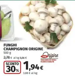 Coop Funghi Champignon Origine offerta