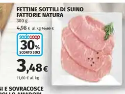 Coop Fettine Sottili di Suino Fattorie Natura offerta